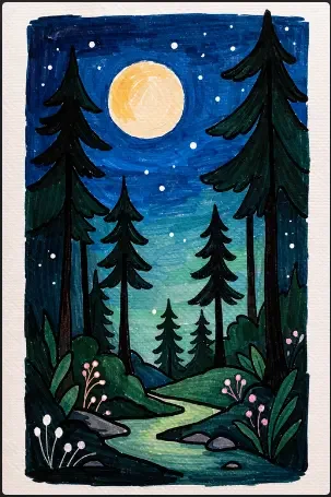 Enchanted Forest Scene