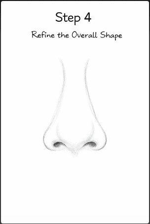 drawing a realistic nose