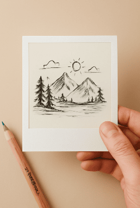Polaroid-style Memory Sketches