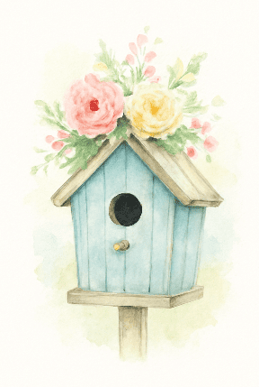 Beach Hut Birdhouse