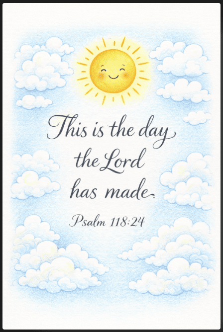Sun and Clouds with Psalm
