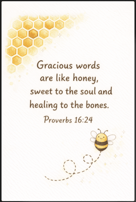 Bee and Honeycomb with Proverbs