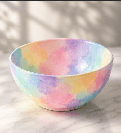 Watercolor Pastel Wash Bowl