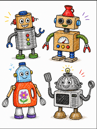 Robots Made From Household Objects