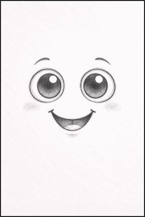 Easy Smiling Face With Big Eyes