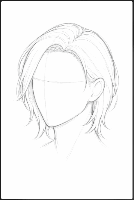 step two of how to draw hair