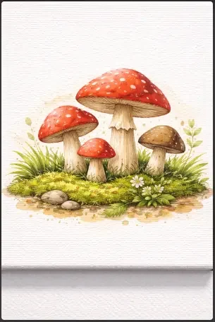 Mushroom Forest Scene