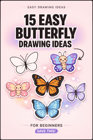 easy butterfly drawing ideas