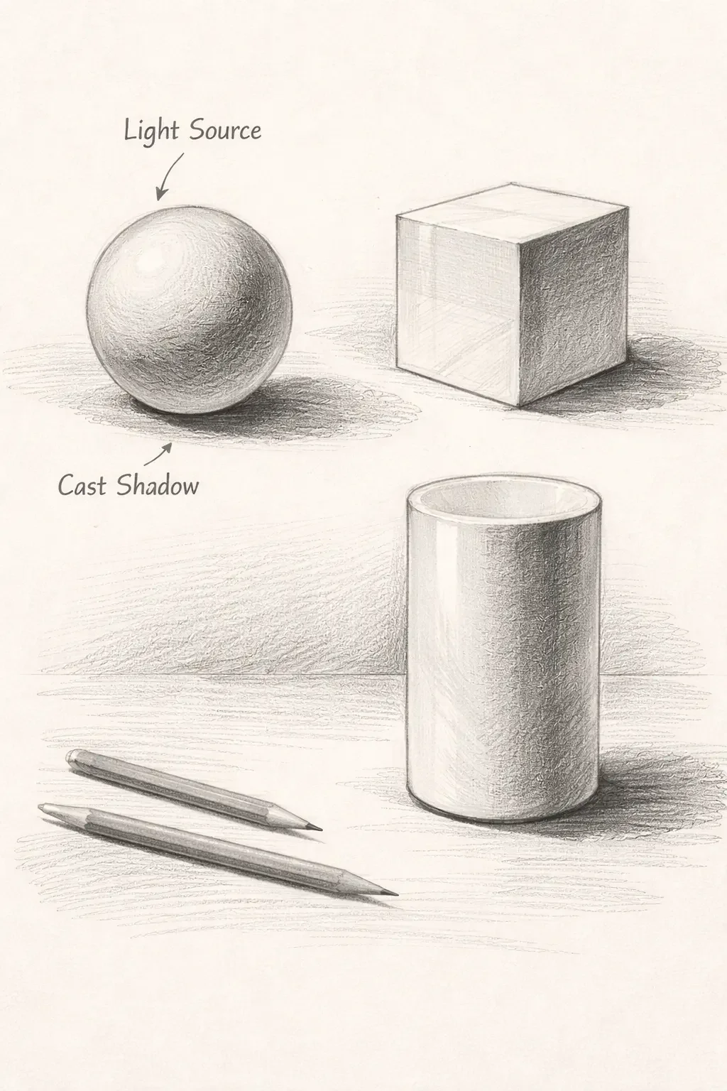 Basic 3D Shapes With Realistic Shading