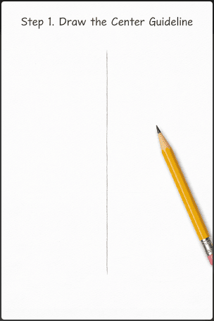 step one of how to draw braids