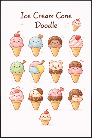Ice Cream Cone Doodle