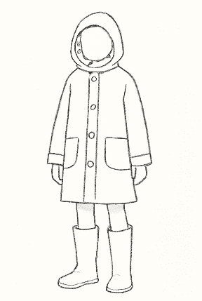 Simple Raincoat And Boots Outfit
