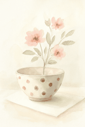 Minimalist Dot Pattern Bowl