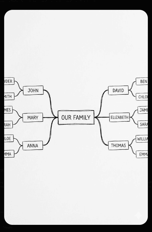 horizontal family tree