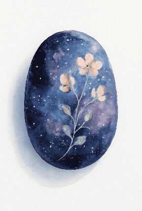 Galaxy Rock Painting Idea
