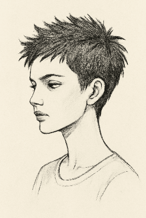 Easy Short Spiky Pixie Hair Drawing