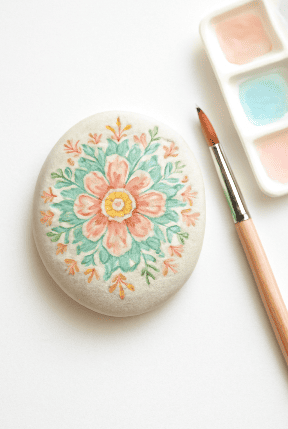 Mandala Rock Painting Idea
