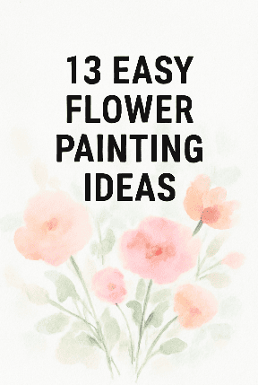 easy flower painting ideas