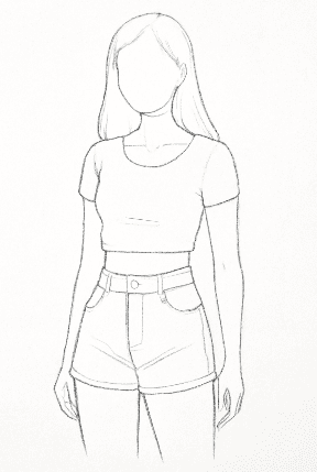 Basic Crop Top and High-waisted Shorts