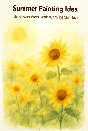 Sunflower Field With Warm Yellow Hues