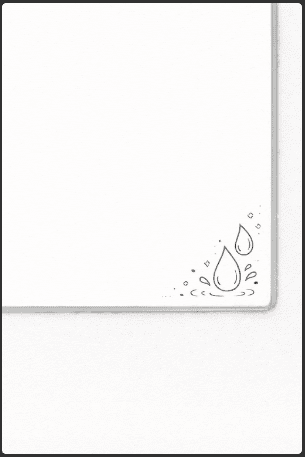 Water Drop Corner Doodle
