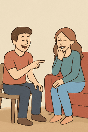 Inside Joke Illustrated Scene