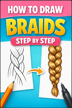 how to draw braids