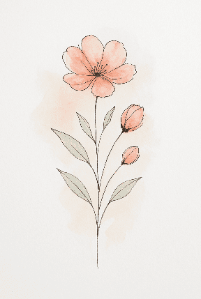 Minimalist Line Art Acrylic Painting Idea