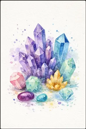 Crystal and Gemstone Painting