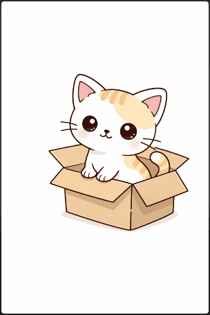 Cat Sitting in a Box