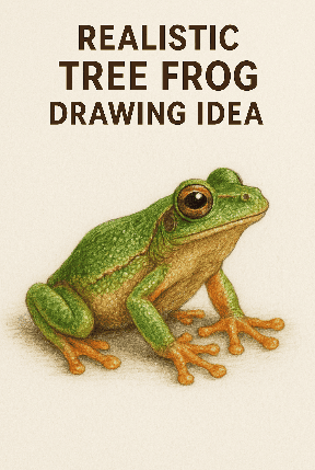 Realistic Tree Frog Drawing Idea
