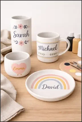 Personalized Pottery Painting Ideas with Names