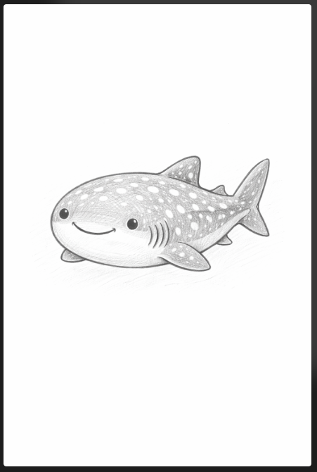 Mini Whale Shark Doodle
