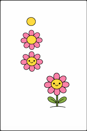 cartoon flower drawing idea