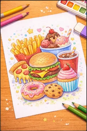 Favorite Food Illustration