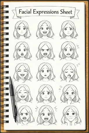 Facial Expressions Sheet