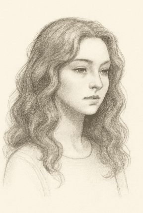 Easy Wavy Hair Drawing Idea For Beginners