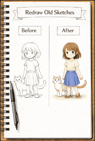 Redraw Old Sketches