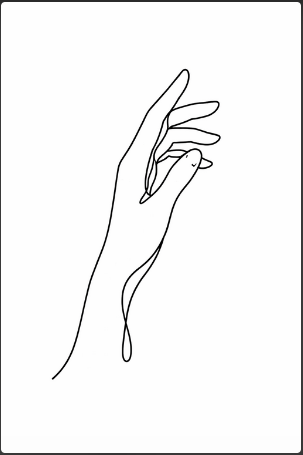 Continuous Line Hand Drawing
