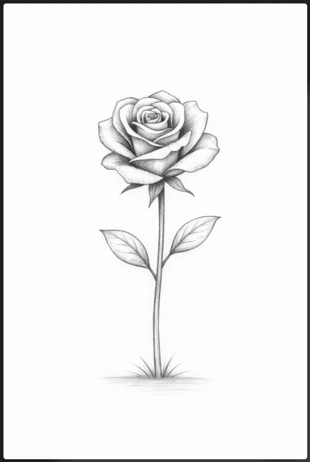 Basic Rose Drawing