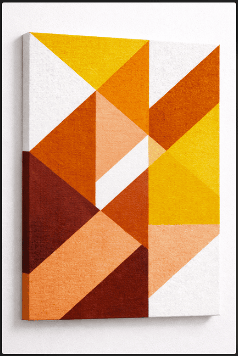 Geometric Color Block Painting
