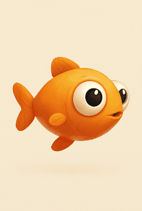 Simple Oval Fish With Big Eyes