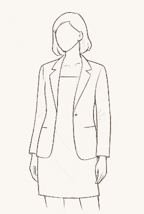 Basic Blazer Over A Simple Dress