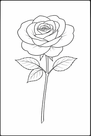 step five of how to draw roses