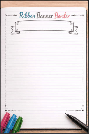 Ribbon Banner Border