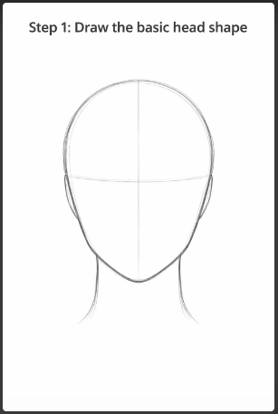 step one of how to draw a face