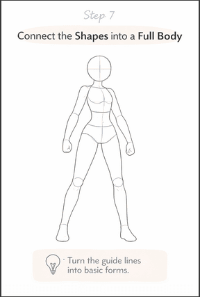 Connect the shapes into a full body