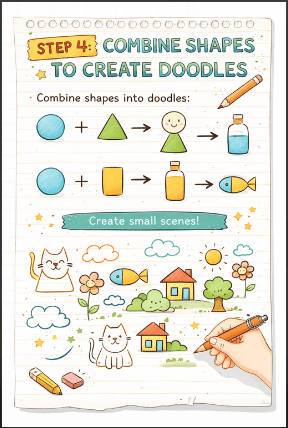 Combine Shapes to Create Doodles