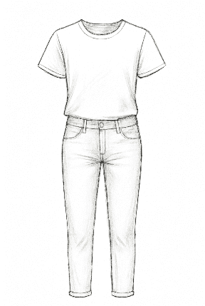 Classic T-shirt and Jeans Combo