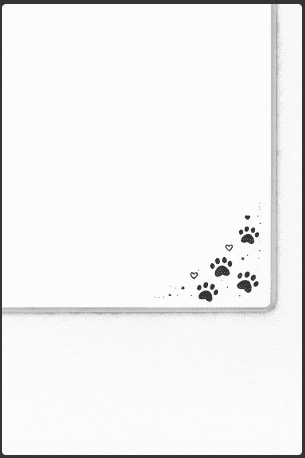 Paw Print Corner Doodle